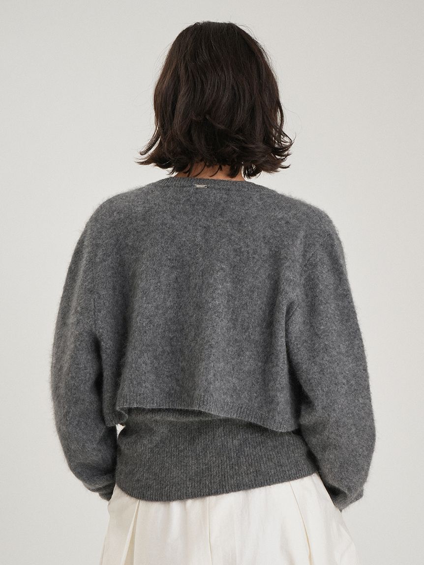Mila Owen「wool100％ミンクタッチ短丈カーディガン」|カーディガン|