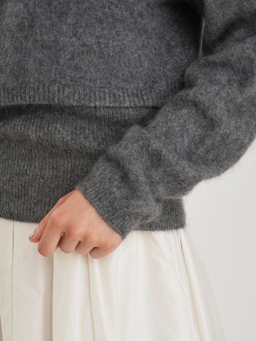 Mila Owen「wool100％ミンクタッチ短丈カーディガン」|カーディガン|