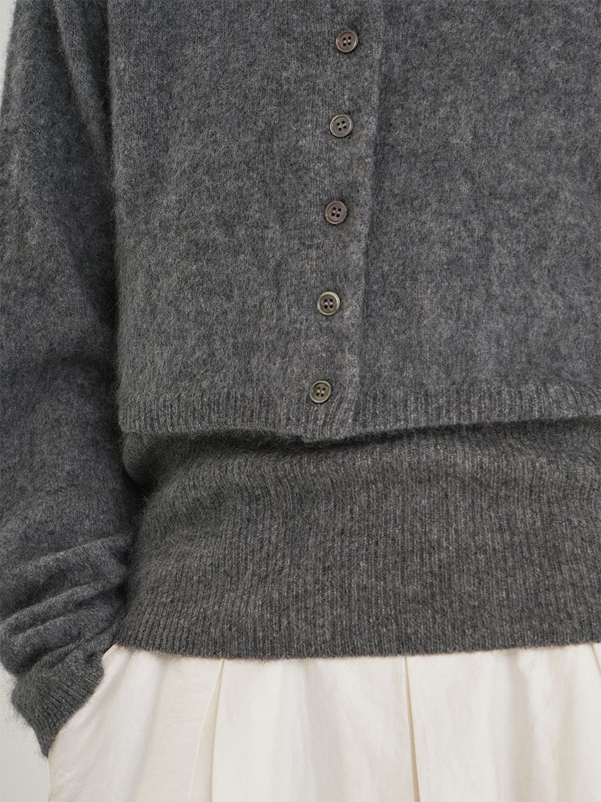 Mila Owen「wool100％ミンクタッチ短丈カーディガン」|カーディガン|