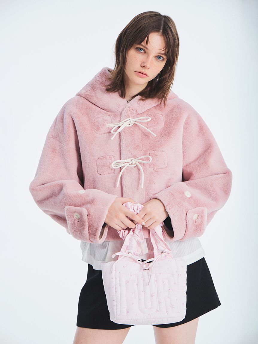 FURFUR「リボンショートダッフルコート」|ダッフルコート|