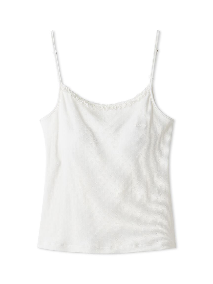 SNIDEL「テレコカップインキャミトップス」|キャミソール|WHT