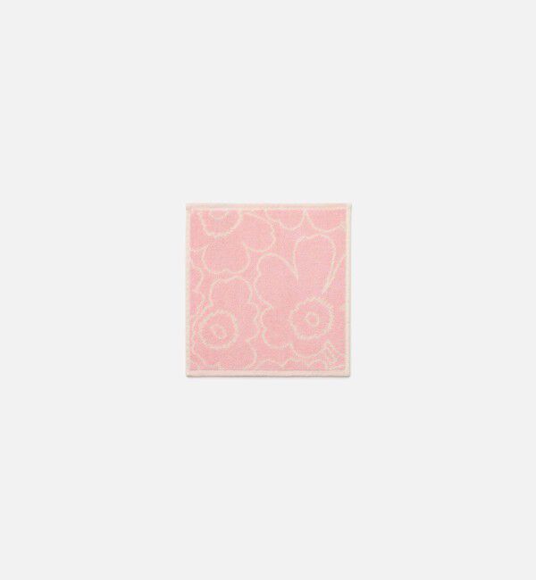 Marimekko「【日本限定】Piirto Unikko ミニタオル 26&times;26cm」|タオル|ピンク&times;ホワイト