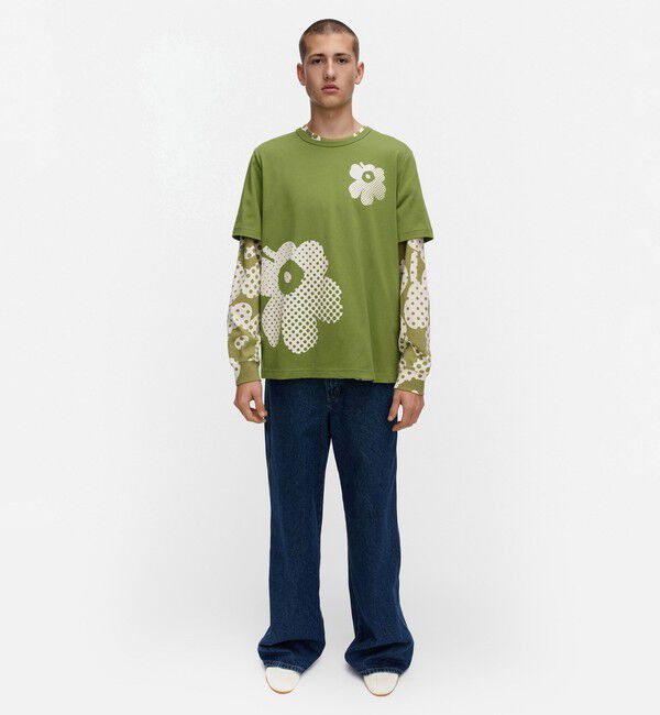 Marimekko「Vihne Unikko Placement Tシャツ」|シャツ・ブラウス|