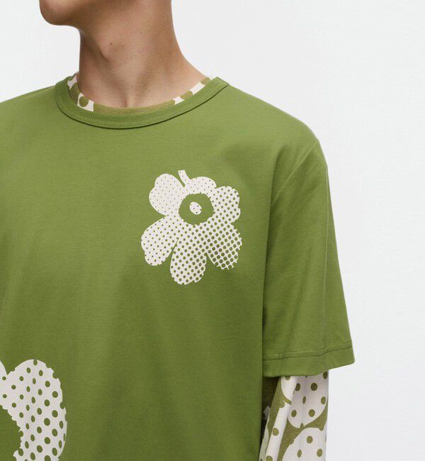 Marimekko「Vihne Unikko Placement Tシャツ」|シャツ・ブラウス|