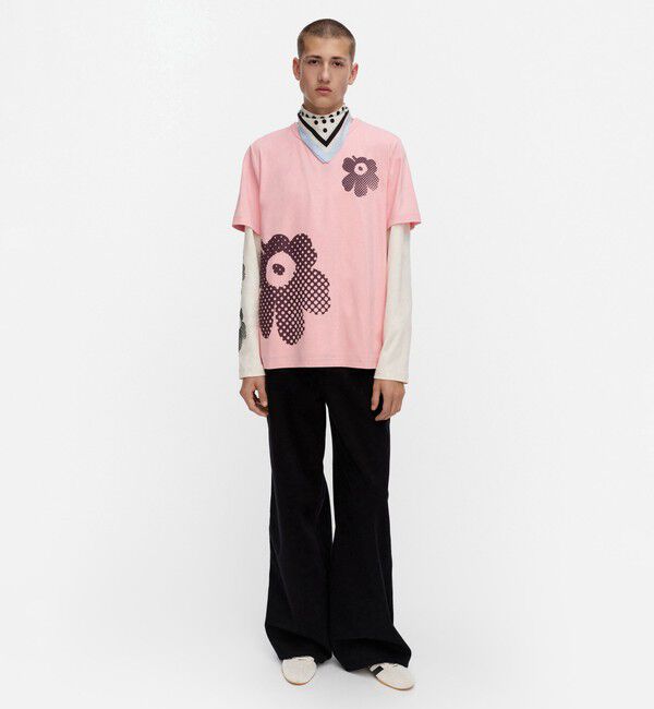 Marimekko「Vihne Unikko Placement Tシャツ」|シャツ・ブラウス|