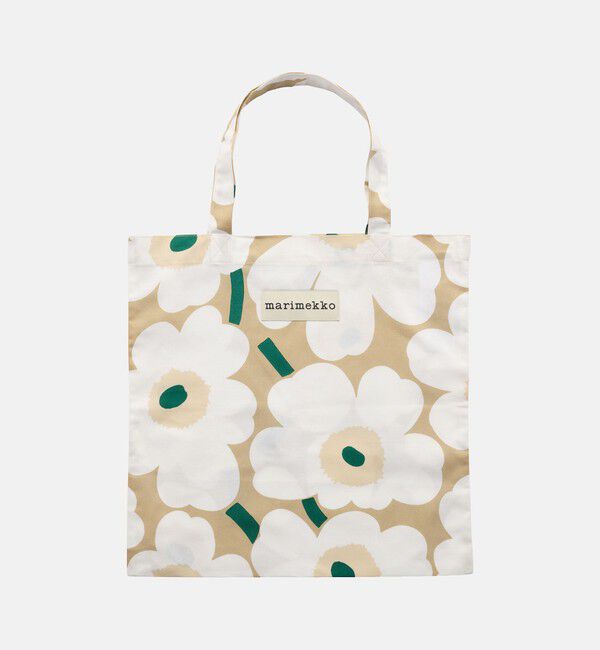 Marimekko「Pieni Unikko トートバッグ 43&times;44cm」|トートバッグ|ｻﾝﾄﾞ&times;ﾎﾜｲﾄ&times;ｴﾒﾗﾙﾄﾞ