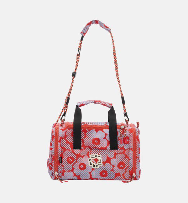 Marimekko「Tsufe Mini Unikko ショルダーバッグ」|ショルダー・メッセンジャー|レッド&times;ライトブルー