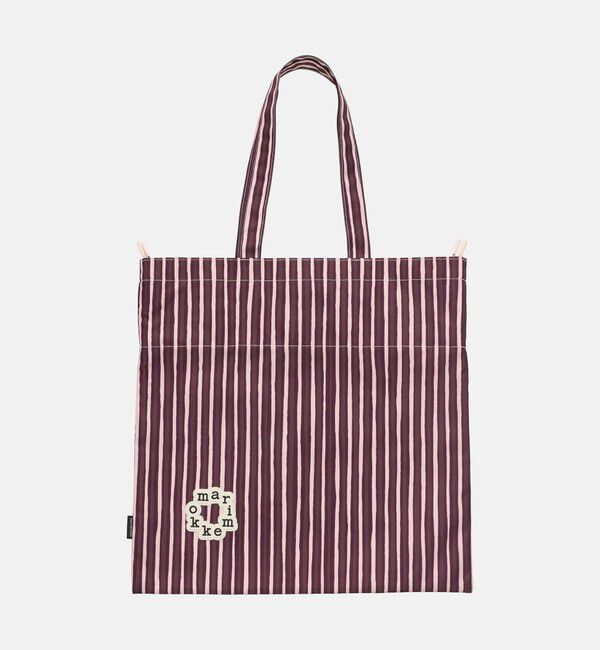 Marimekko「Metka Piccolo トートバッグ」|トートバッグ|ﾀﾞｰｸﾊﾟｰﾌﾟﾙ&times;ﾗｲﾄﾋﾟﾝｸ