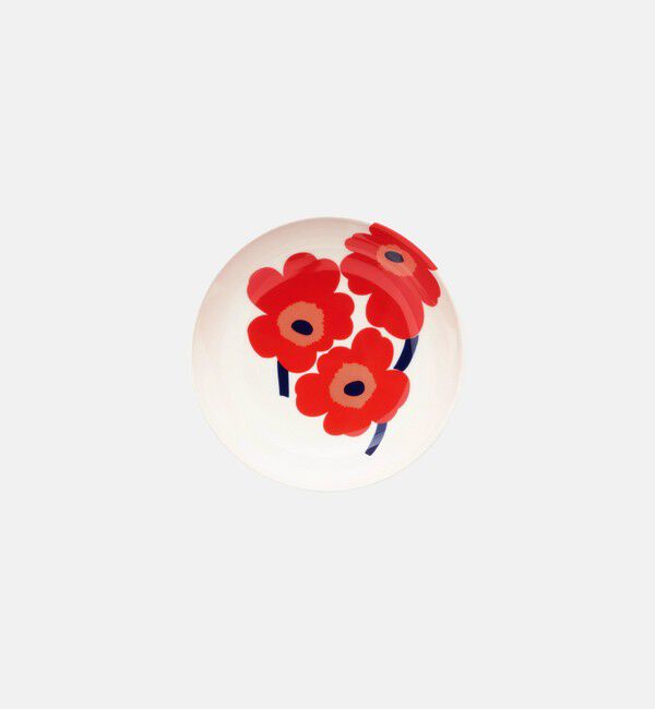 Marimekko「Unikko ディーププレート 16cm」|その他|ホワイト&times;レッド