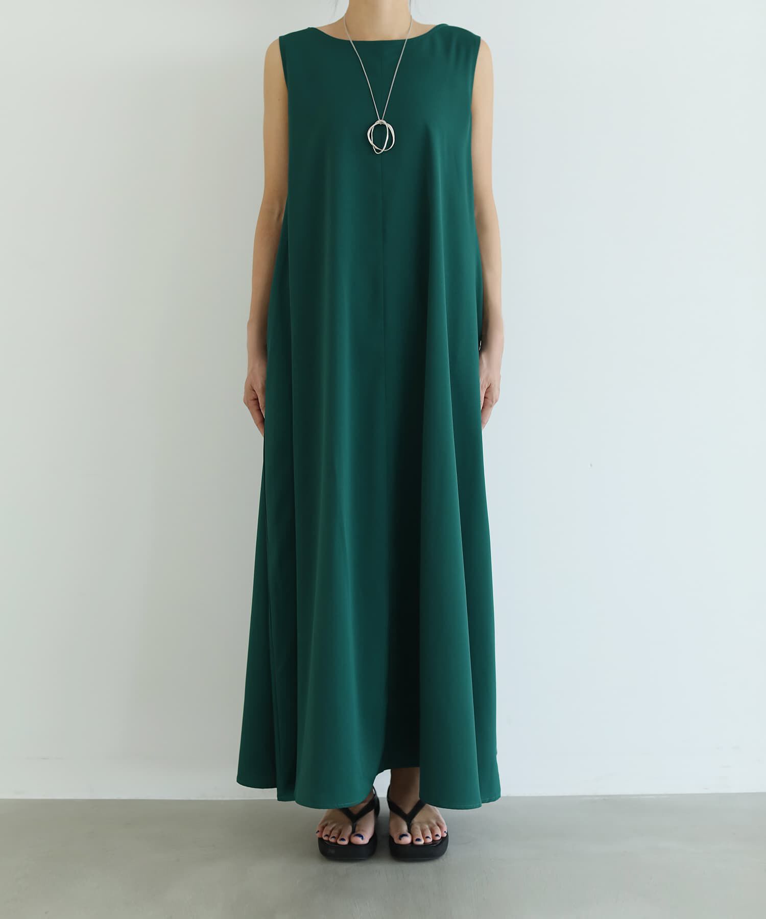 STYLE DELI「サラすべボートネックロングワンピース」|ワンピース|