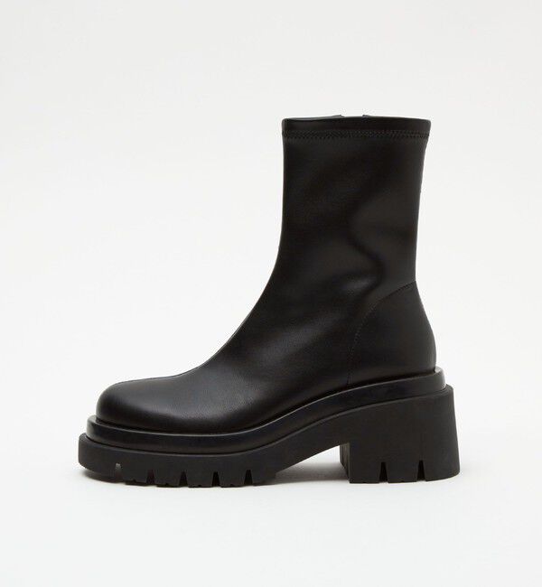 SY UNITED ARROWS「＜SY＞ タンクソールスト ショートブーツ75&uarr;」|ショートブーツ|BLACK
