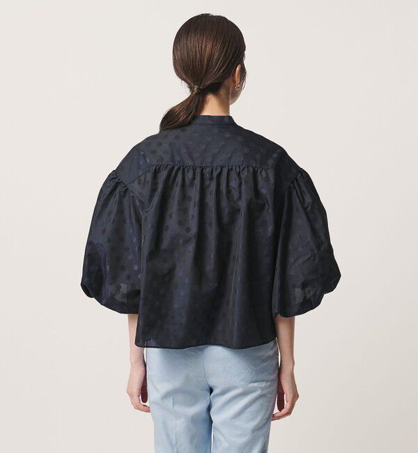 UNITED ARROWS「シアー ドット パフ ブラウス ‐ウォッシャブル‐」|シャツ・ブラウス|
