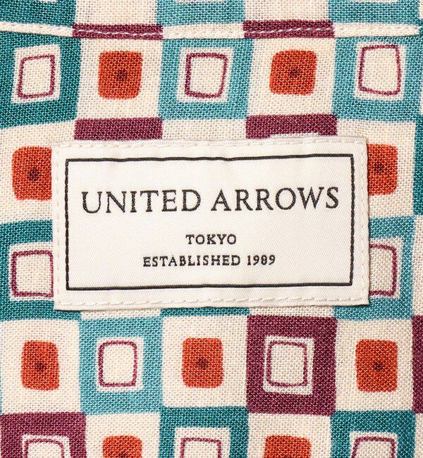UNITED ARROWS「ジオメトリック プリント バンドカラーシャツ」|シャツ・ブラウス|