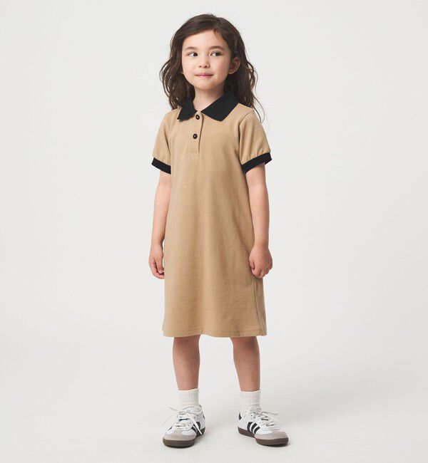 UNITED ARROWS green label relaxing「バイカラー カノコ ポロワンピース / キッズ  100cm-130cm」|ワンピース|
