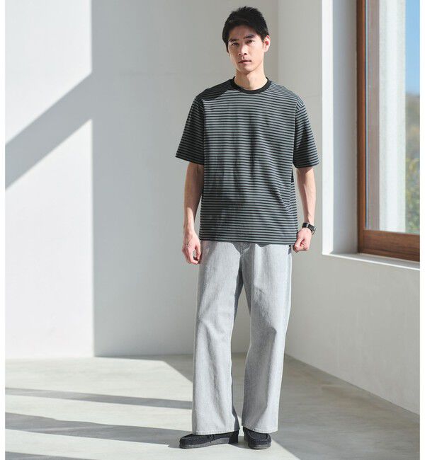 UNITED ARROWS green label relaxing「ポンチ ボーダー クルーネック 半袖 Tシャツ カットソー」|Tシャツ・カットソー|