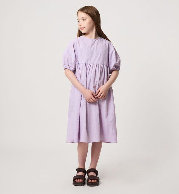 UNITED ARROWS green label relaxing「バックリボン タッサー ワンピース / キッズ 140cm-160cm」|ワンピース|