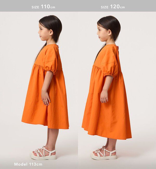 UNITED ARROWS green label relaxing「バックリボン タッサー ワンピース / キッズ 100cm-130cm」|ワンピース|