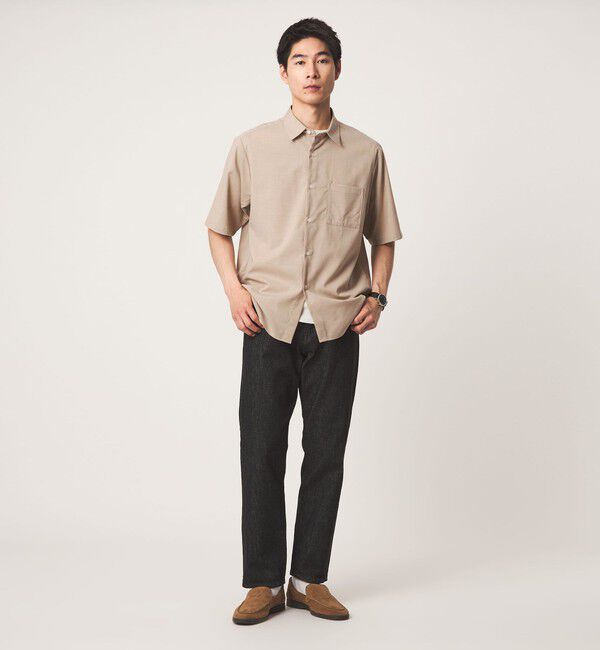 UNITED ARROWS green label relaxing「【WEB限定】JUST fit ウールライク 半袖 シャツ」|シャツ・ブラウス|
