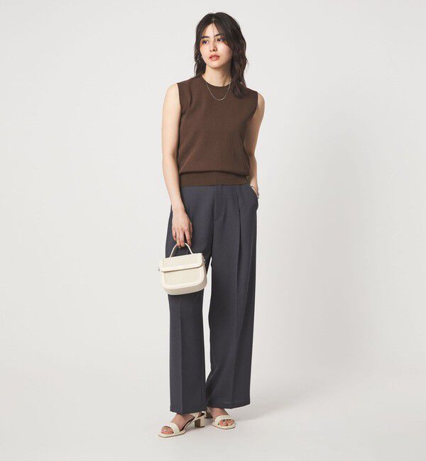 UNITED ARROWS green label relaxing「ブライトシアー ノースリーブ ニット」|ニット・セーター|