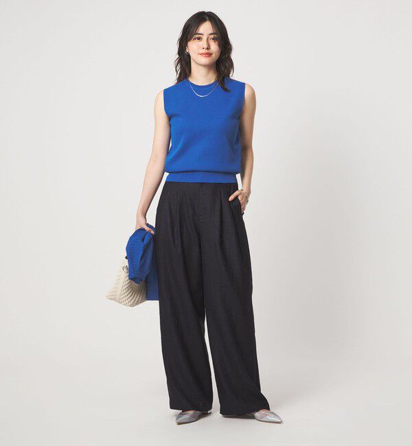 UNITED ARROWS green label relaxing「ブライトシアー ノースリーブ ニット」|ニット・セーター|