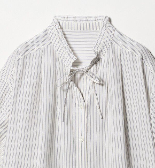 UNITED ARROWS green label relaxing「フリル ネック ショートスリーブ ブラウス」|シャツ・ブラウス|