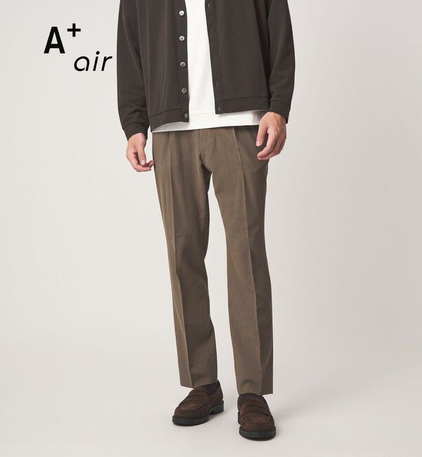 UNITED ARROWS green label relaxing「A+ air メッシュ スタンダード 1プリーツ スラックス -ストレッチ・吸水速乾-」|スラックス|BEIGE
