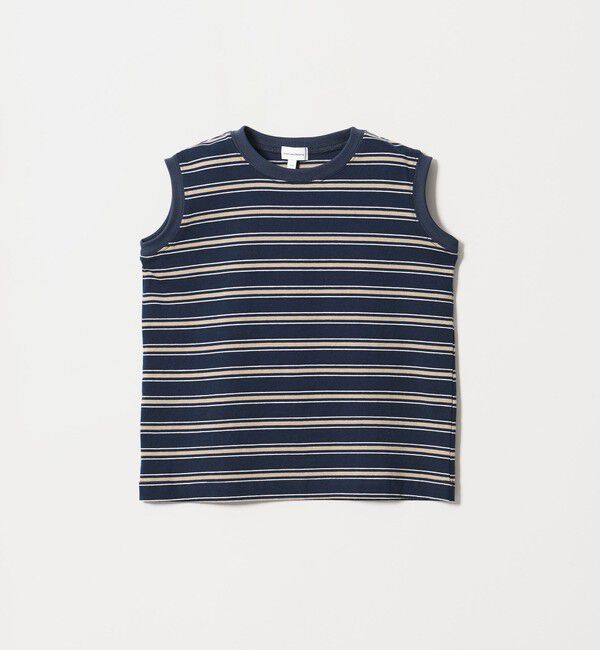 UNITED ARROWS green label relaxing「【スタメンシリーズ】ボーダー ノースリーブ Tシャツ / キッズ 100cm-160cm」|Tシャツ・カットソー|