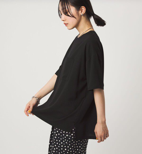 UNITED ARROWS green label relaxing「【WEB限定】＜at ease＞ジョーゼット カットソー 吸水速乾」|Tシャツ・カットソー|