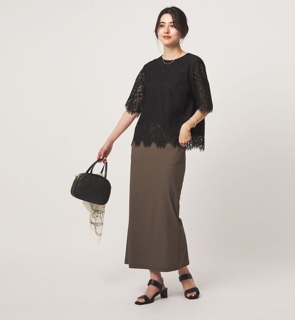 UNITED ARROWS green label relaxing「レース 5分袖 ブラウス」|シャツ・ブラウス|