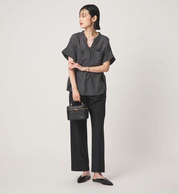 UNITED ARROWS green label relaxing「シアー ストライプ ポケット ショートスリーブ ブラウス」|シャツ・ブラウス|