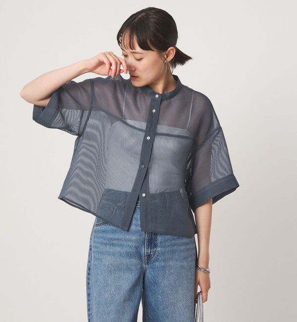 UNITED ARROWS green label relaxing「シアー コードレーン ショートスリーブ シャツ」|シャツ・ブラウス|