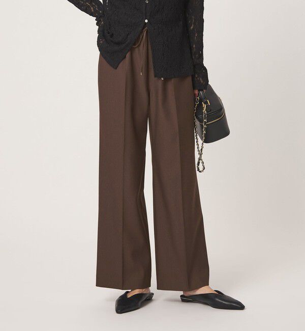 UNITED ARROWS green label relaxing「ニーハイフレアパンツ マシンウォッシャブル ストレッチ 帯電防止」|その他|DK.BROWN