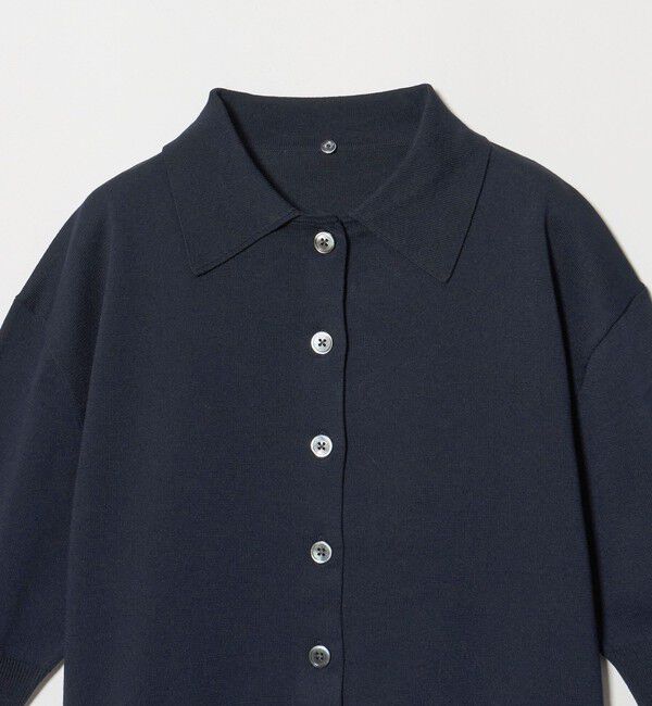 UNITED ARROWS green label relaxing「2WAY レース ポロ襟 5分袖 ニット カーディガン」|カーディガン|
