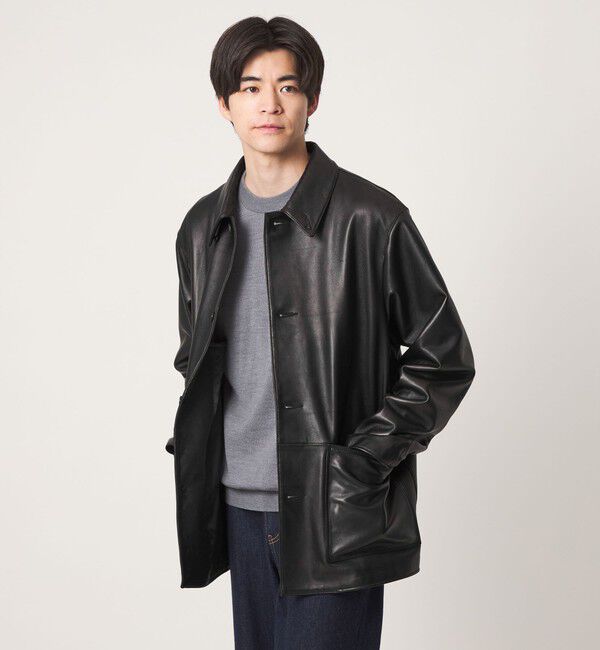 UNITED ARROWS green label relaxing「ラムレザー カバーオール」|その他|