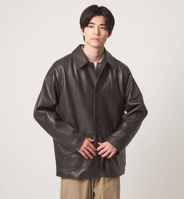 UNITED ARROWS green label relaxing「ラムレザー カバーオール」|その他|