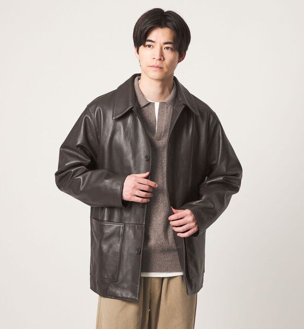UNITED ARROWS green label relaxing「ラムレザー カバーオール」|その他|