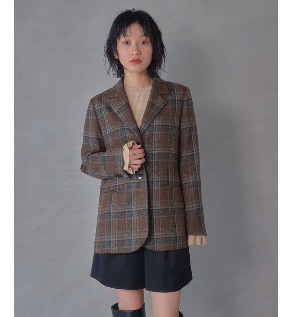 EMMEL REFINES「＜EMMEL REFINES＞EM ミックス ツイード チェック ジャケット」|テーラードジャケット|