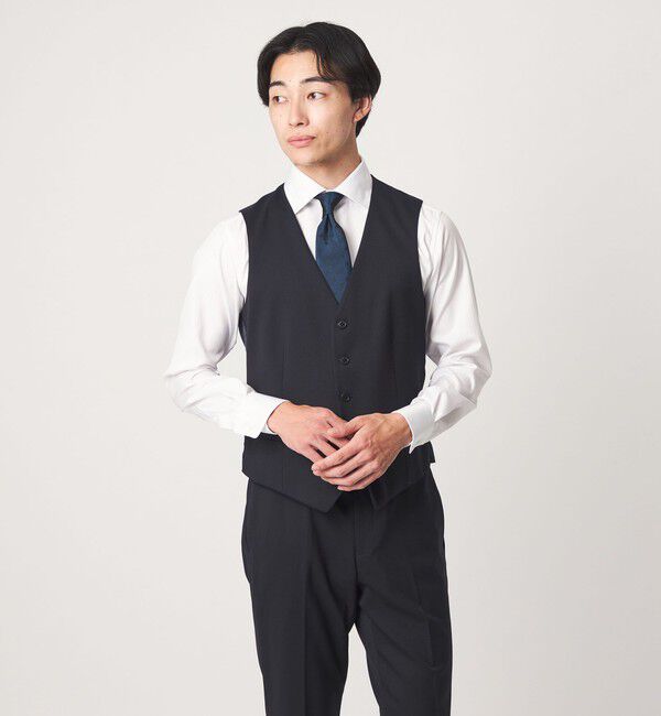 UNITED ARROWS green label relaxing「A+ TWPU サージ スリム 5B セットアップベスト」|スーツ|NAVY