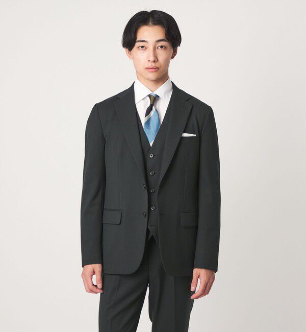 UNITED ARROWS green label relaxing「A+ TWPU サージ 2B スリム セットアップジャケット -ストレッチ-」|テーラードジャケット|DK.GREEN