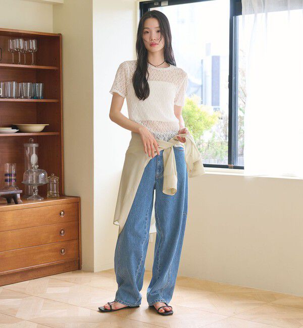 BEAUTY&YOUTH UNITED ARROWS「【WEB限定】カーブ デニムパンツ」|デニム|