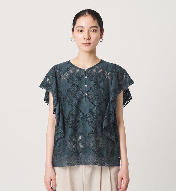 BEAUTY&YOUTH UNITED ARROWS「【WEB限定 Wardrobe DAILY MINIMAL】レース 2WAYブラウス ウォッシャブル」|シャツ・ブラウス|