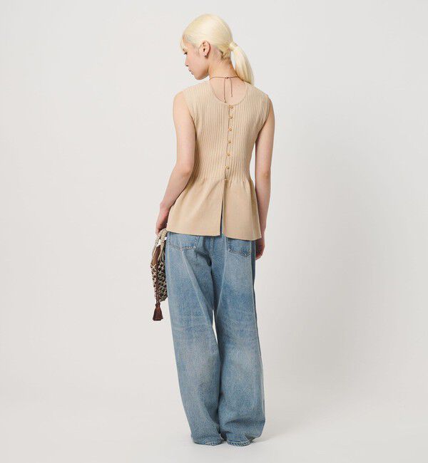 BEAUTY&YOUTH UNITED ARROWS「【WEB限定 Wardrobe DAILY MINIMAL】ペプラム2WAY ノースリーブリブニット ウォッシャブル」|ニット・セーター|