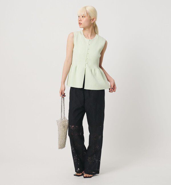 BEAUTY&YOUTH UNITED ARROWS「【WEB限定 Wardrobe DAILY MINIMAL】ペプラム2WAY ノースリーブリブニット ウォッシャブル」|ニット・セーター|