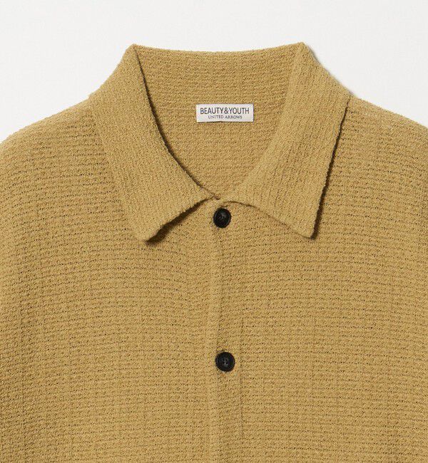 BEAUTY&YOUTH UNITED ARROWS「ブークレ ツイードライク ニット シャツ ウォッシャブル」|カーディガン|