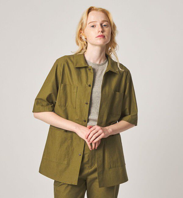 STEVEN ALAN「＜Steven Alan＞コットン サファリ シャツ」|シャツ・ブラウス|