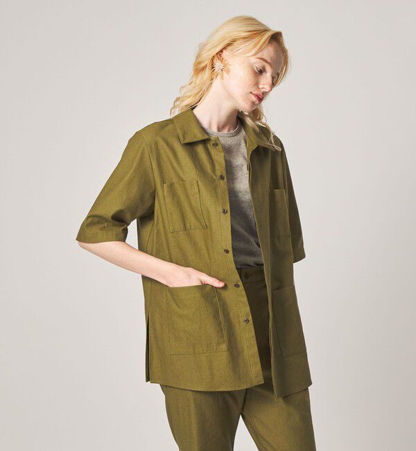 STEVEN ALAN「＜Steven Alan＞コットン サファリ シャツ」|シャツ・ブラウス|