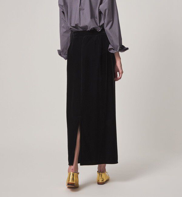 STEVEN ALAN「＜Steven Alan＞ベロア ストレート ロング スカート」|スカート|