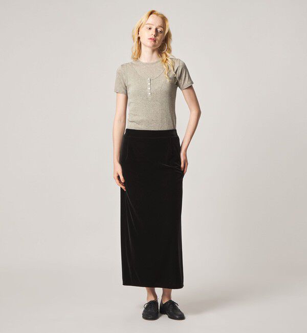 STEVEN ALAN「＜Steven Alan＞ベロア ストレート ロング スカート」|スカート|