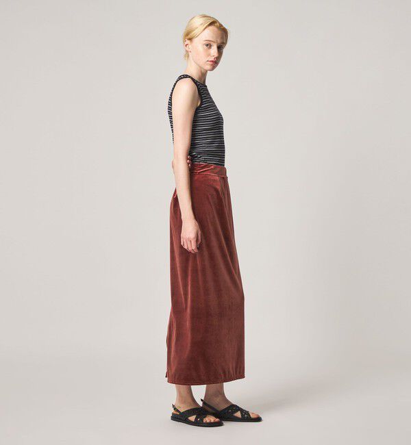 STEVEN ALAN「＜Steven Alan＞ベロア ストレート ロング スカート」|スカート|