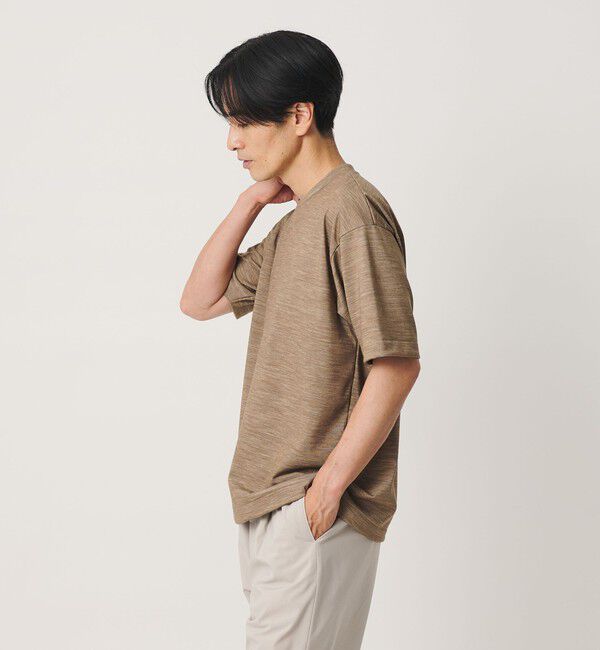 BEAUTY&YOUTH UNITED ARROWS「ウール テクスチャード クルーネック Tシャツ」|Tシャツ・カットソー|BEIGE